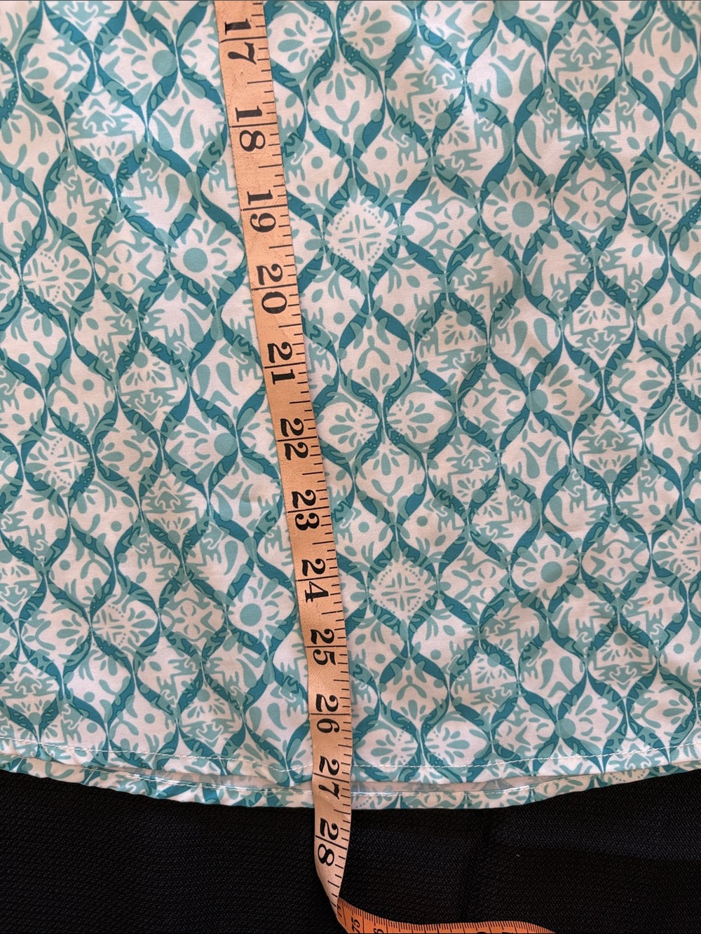 Ascend Teal and White Sleeveless Collared Blouse - Picture 8 of 13